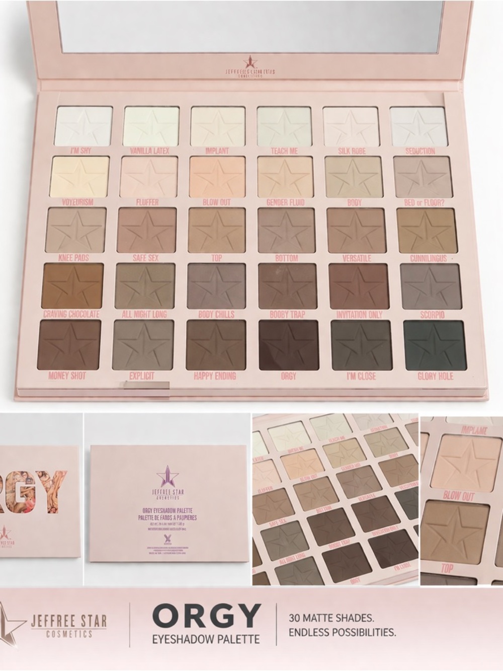 Jeffree Star Orgy Neutral Matte Eyeshadow Palette — DISCONTINUED